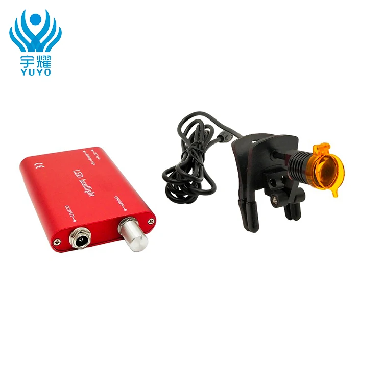 Plastic clip headlight with battery led bulb headlights manufacturer dental products equipments