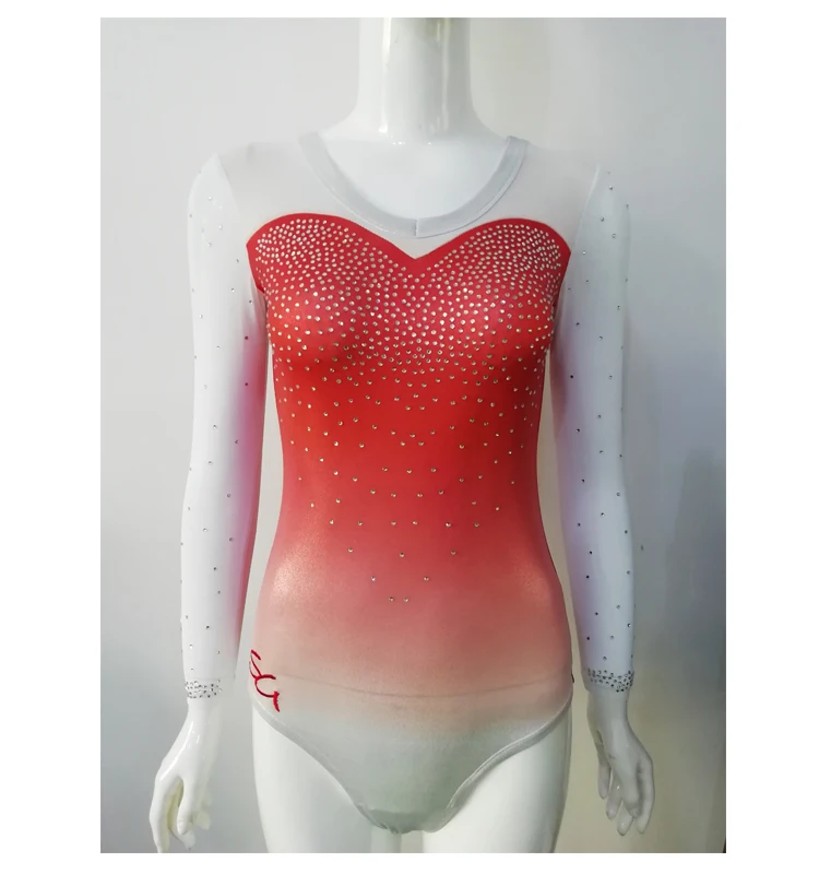 cute bodysuit black rhythmic girl custom design sleeveless kids dance wear competition gymnastics leotards clothes