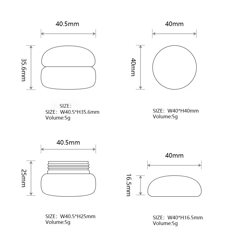 New Design 5g  Empty Pink Plastic Jar Purple Lip Balm Container Portable AS Clear Lip Mud Jar