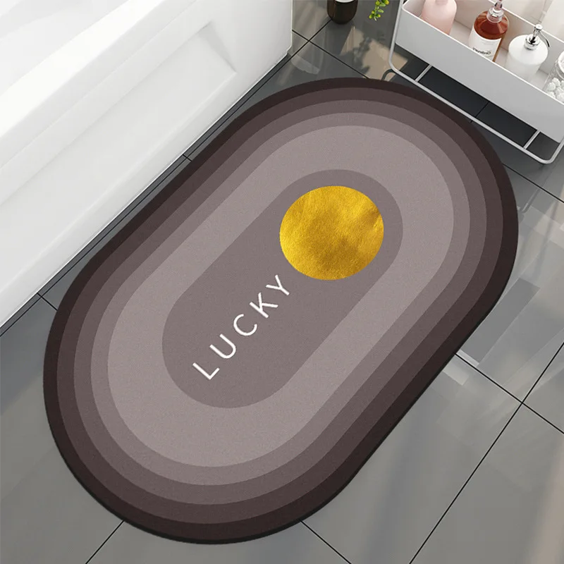 Factory price wholesale custom bathroom anti slip absorb diatomite bath mat quick drying super absorbent floor mat