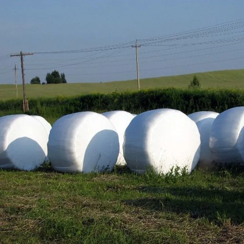 Exporters agricultural PE green wrap hay bale silage film corn straw  silage bale wrap film