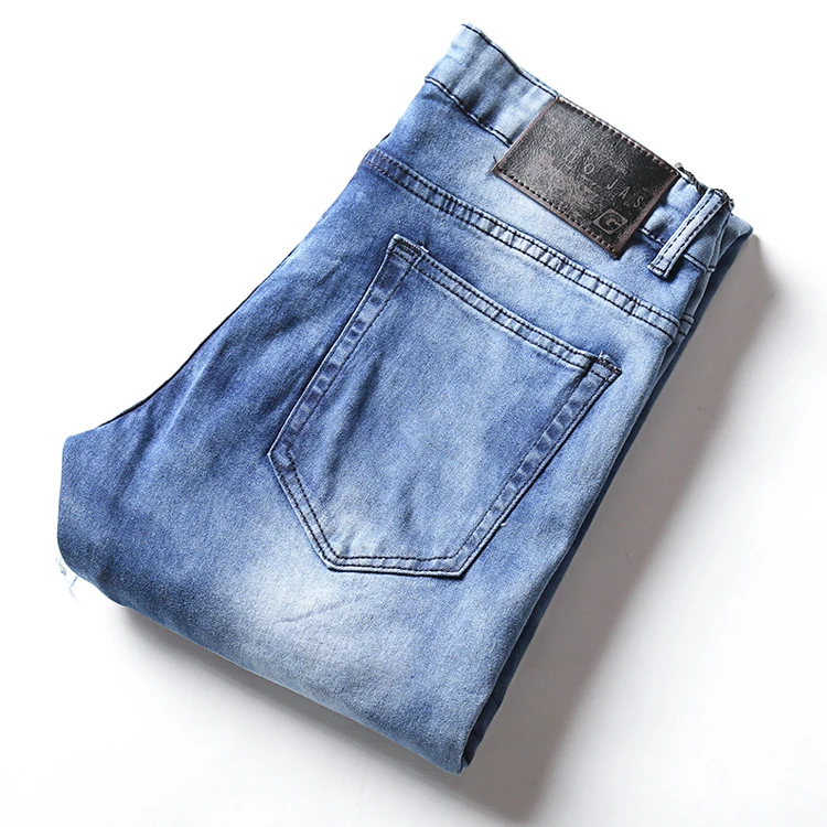 Pant Men high Street Jeans Holes Hip Hop blue/black Trousers Male Elasticity Punk Rock Pants 2020 new arrival biker jeans slim