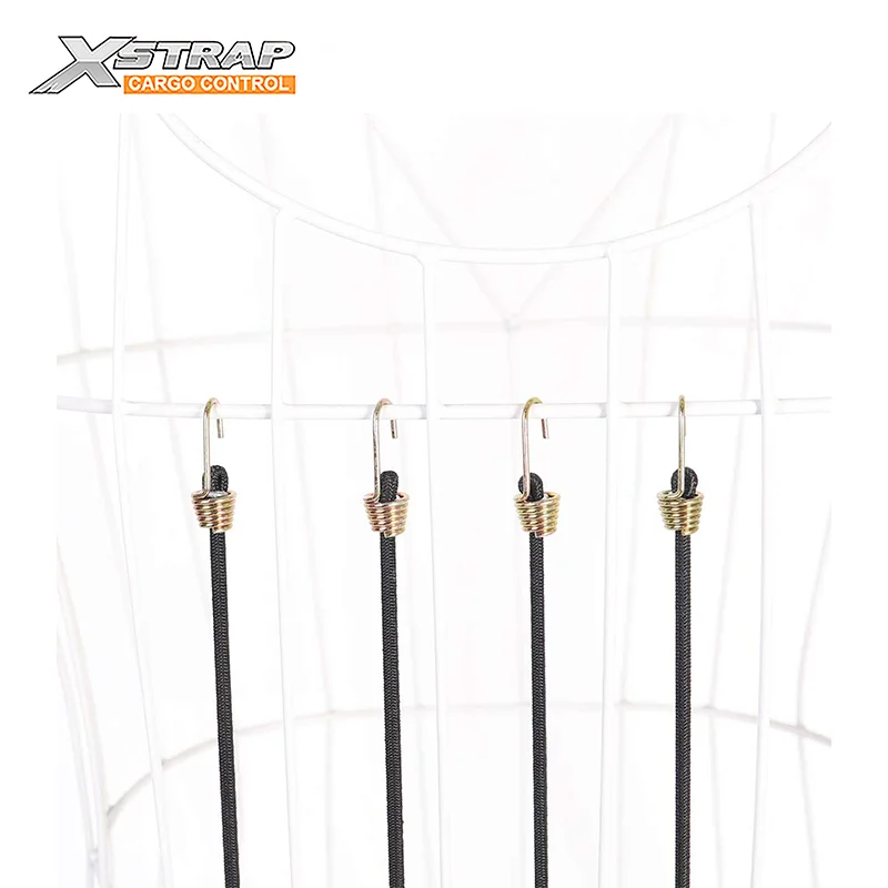 HOT SALE Cheap Xstrap 20 PCS 10 inch 4mm Elastic Bungee Cords Rubber Core with Hooks