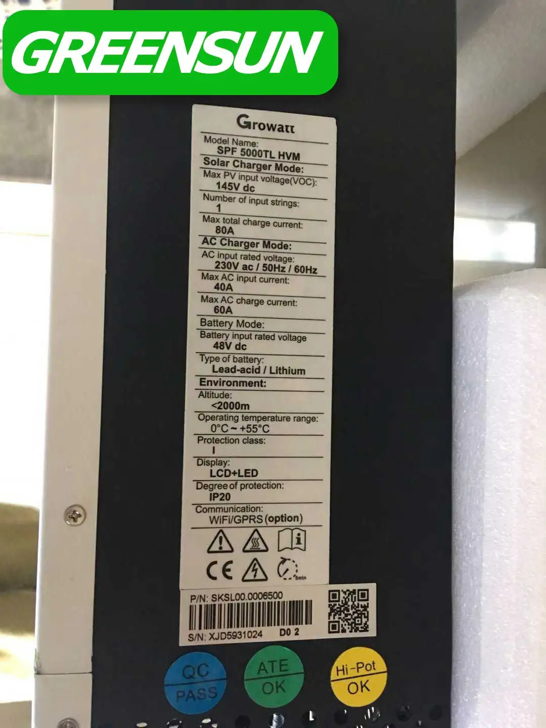 Инвертор Growatt 8 кВт SPF 8KT HVM инвертор