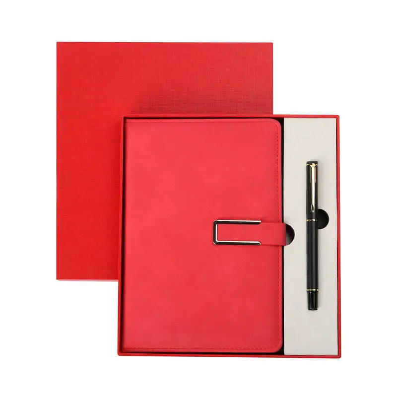 HYF 2023 Trend souvenir corporate gifts custom logo A5 notebook set diary with pen and stainless steel water bottle box set