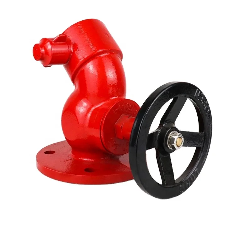 Marine system red color fire fighting hydrant 90 degree  valve fire brass angle valve for hose