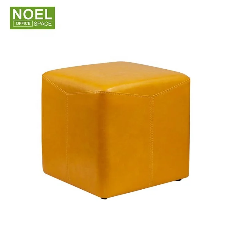Modern Sense of design ottoman stool fabric and PU material round stool