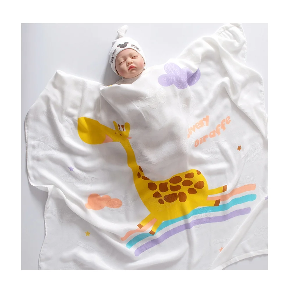 Custom Organic Muslin Swaddle Bamboo 100%Cotton Blanket Muslim Baby Blankets