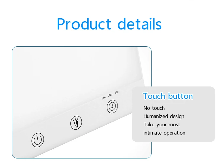 Sun Lamp, Uv-free 10000 Lux Light Therapy Lamp LED DC 220V High Energy BIO-SMD LED Bright White Lighting and Circuitry Design