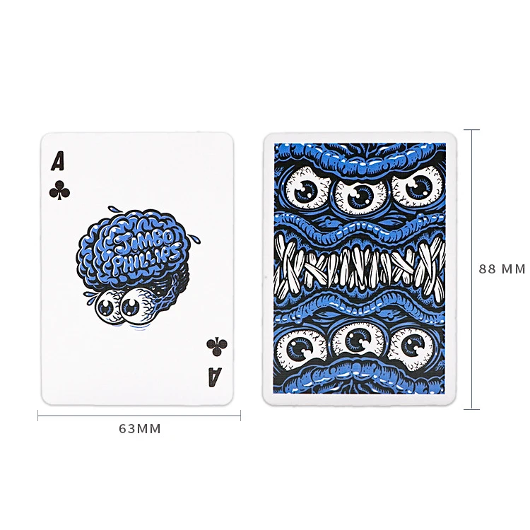 Funny carton custom design gold stamping paper poker cards paper gold playing cards