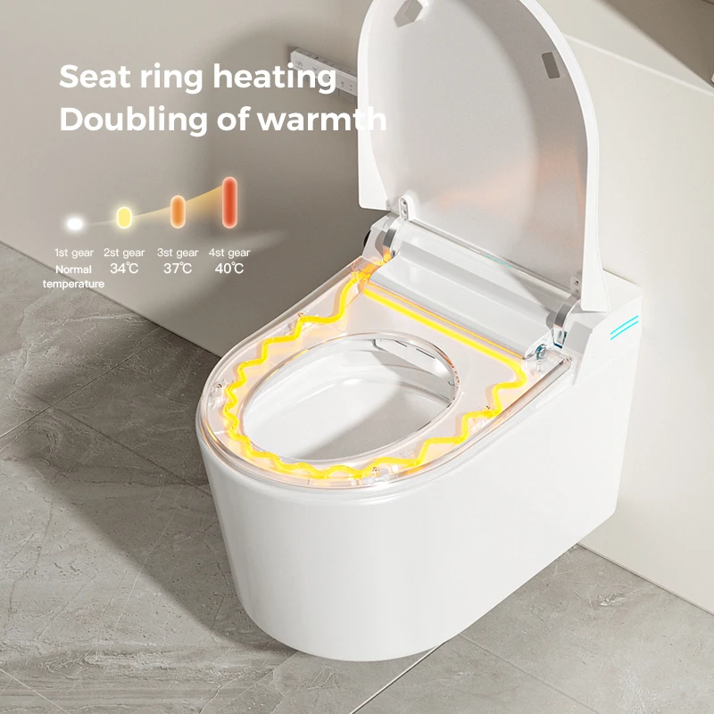 2024 Automatic Wall Hung Mounting Intelligent WC Smart Toilet Commode With Bidet and UV Light For Bathroom Hotel