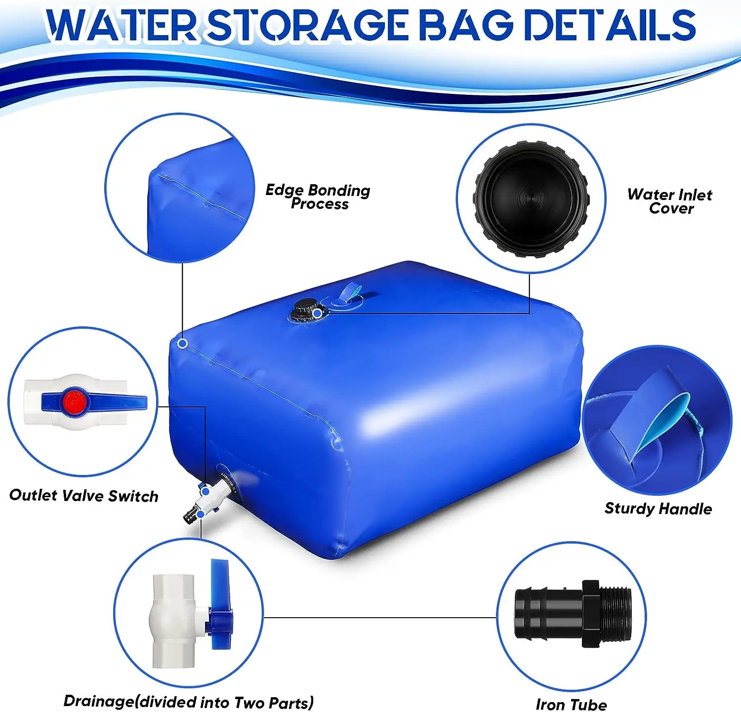 Dandelion Wholesale 10000 Liters PVC Portable Flexible Water Storage Tank