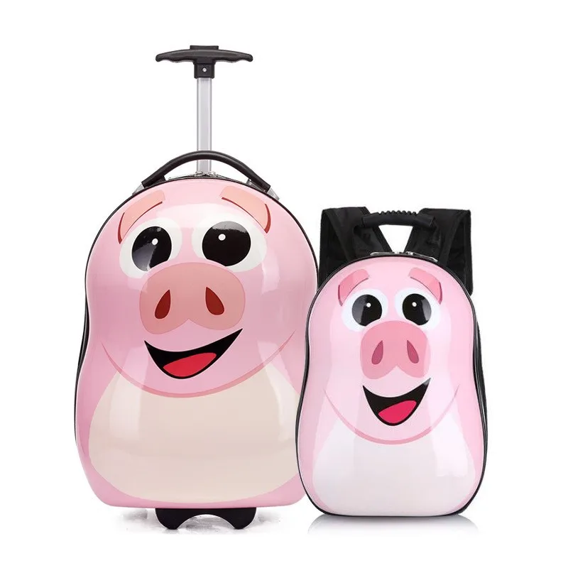 Hot Sale Animal Shape Kids Trolley Luggage And School Backpack Travel Luggage Bags For Kids