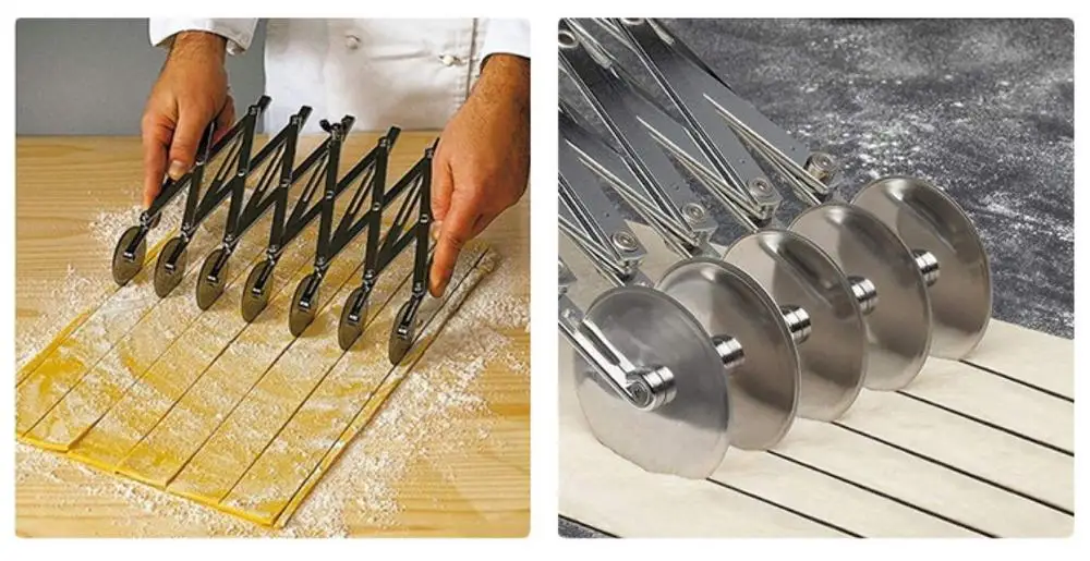 3/5/7 Wheels Stainless Steel Dough Sheet Wheel Cutter Pizza Cutter Baking Tools