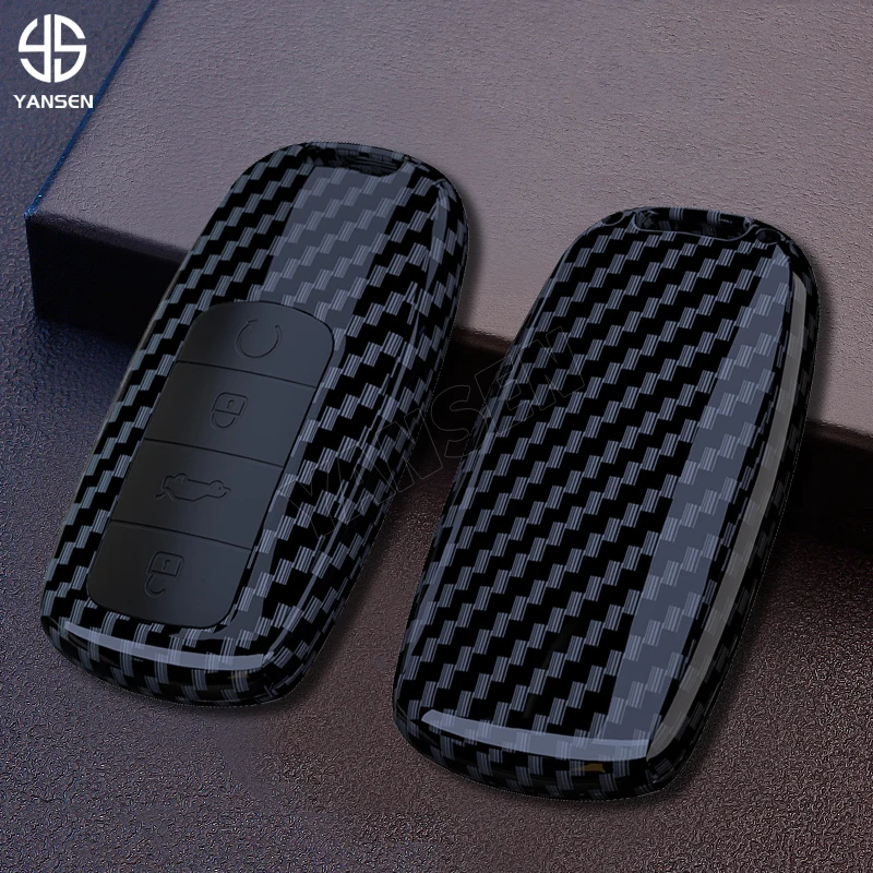 Carbon Fiber Car Key Case Cover Shell Holder For Chery Tiggo 8 Arrizo 5 PRO GX 5x EQ7 Tiggo 7Pro Omoda 5 C5 Keychain Accessories