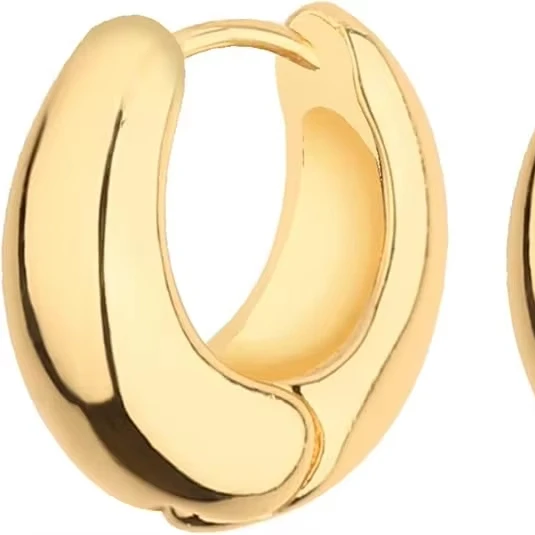 Chunky Hoop Earrings Set 14K Gold Hoop Earrings for Women Hypoallergenic, Thick Hoops Earring set, Twist Huggie Hoop Earring