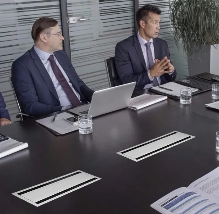 Conference Office Desk Brush Cable Grommet Hole Covers Outlet Wire Management Organizer