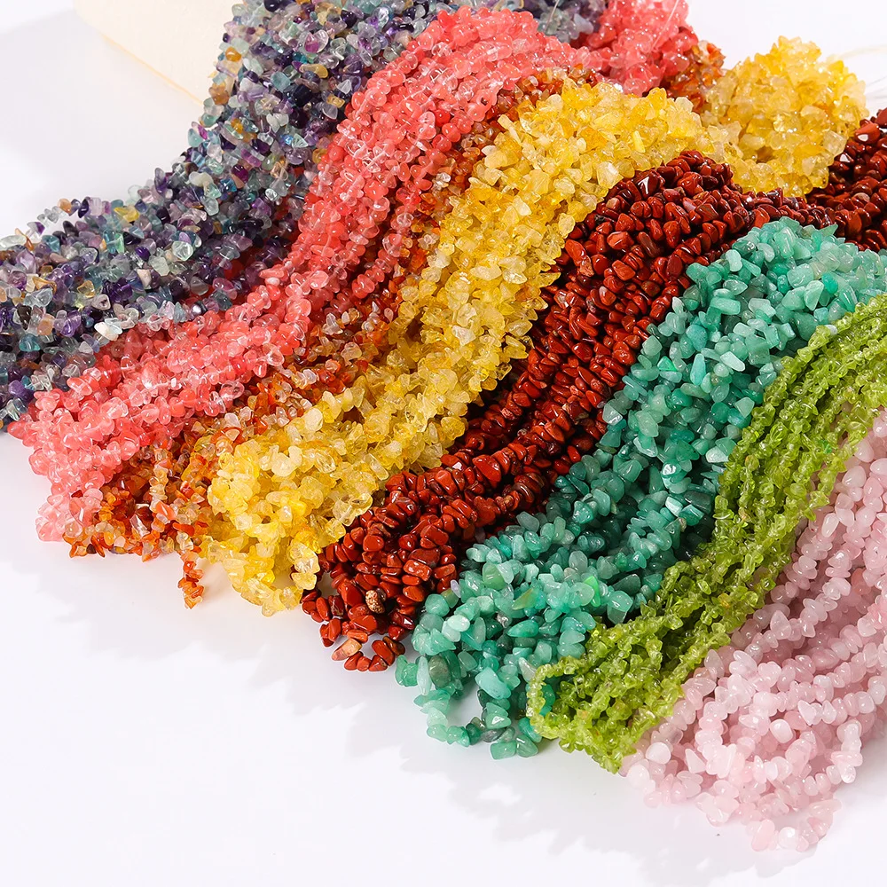 Wholesale Gravel Chip Stone Beads for Jewelry Making  Loose Stone Amethyst Accessories For Wind Chimes bracelet necklace
