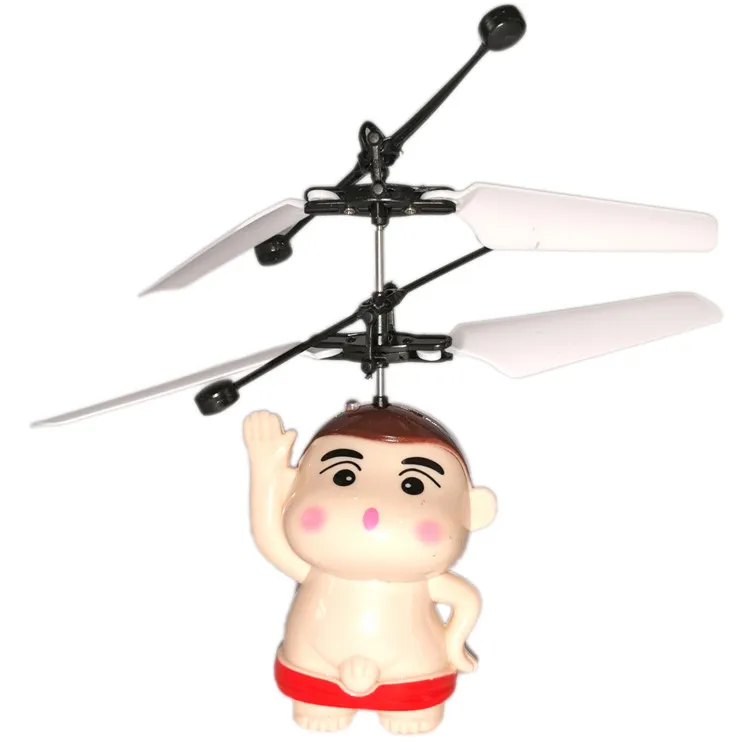 
New Arrivals Children Quadcopter Flying Toy Suspension Induction Aircraft Gesture Sensing Crayon Shinchan Aircraft 