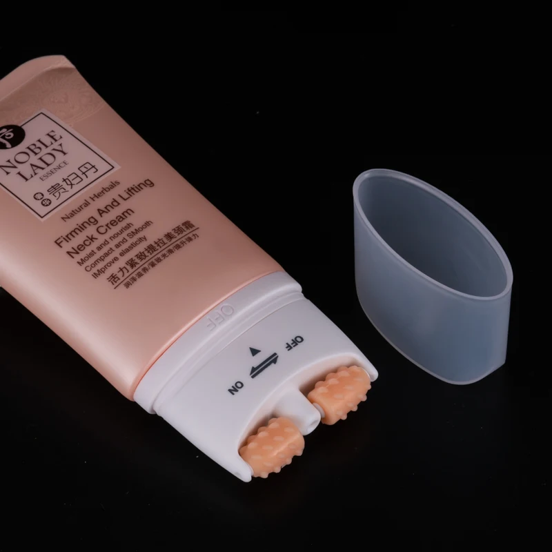 D40 cosmetic soft tube massage applicator roller ball stainless steel body care lotion facial cleanser soft tube squeeze tube