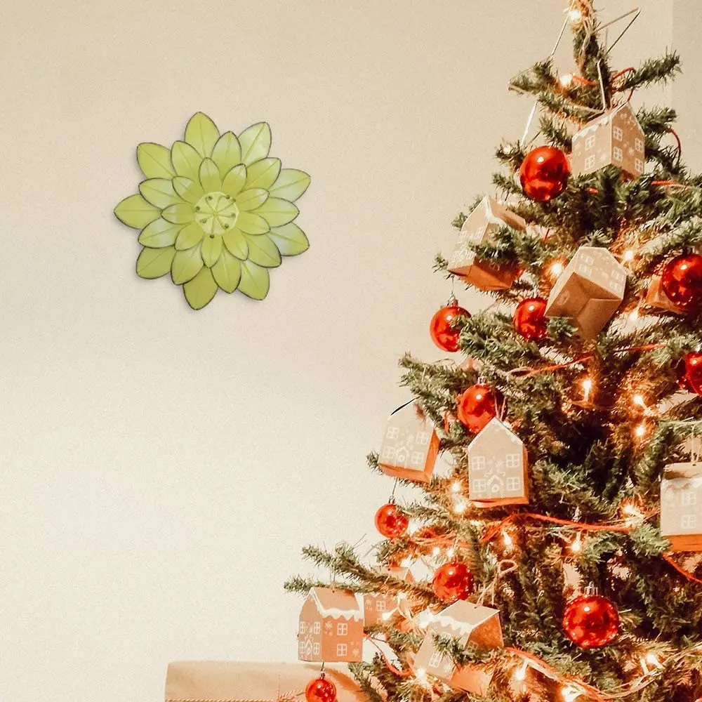 Metal flower wall decoration Green Lotus hanging in the bedroom living room bathroom office home decoration