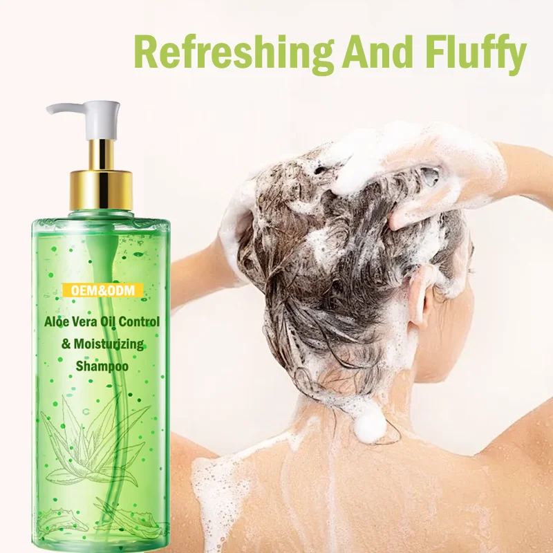 Natural Herbal Aloe Shampoo Improves Dry Splitting, Sulfate Free Shampoo 500ml Shampoo for Men and Women