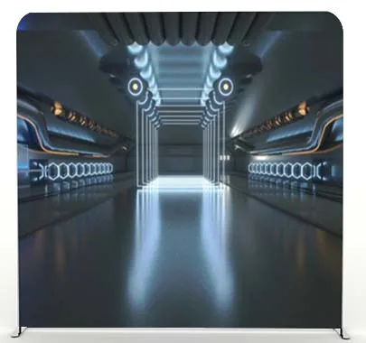 custom design tension fabric cover pillow case backdrop pipe and drape stand for party photo booth event wall banner with logo