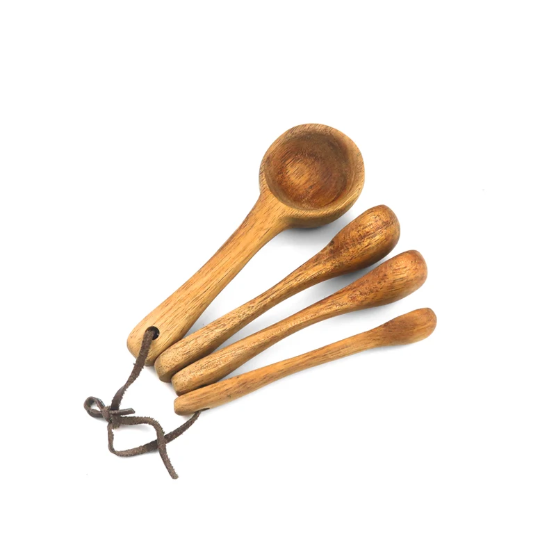 Eco-friendly Kitchen Utensils Acacia Wood Mini Measuring Spoon