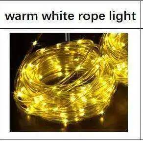 Kanlong 8 Functions  IP65 Solar Tube LED Christmas Decorative Rope String Lights Outdoor for Garden