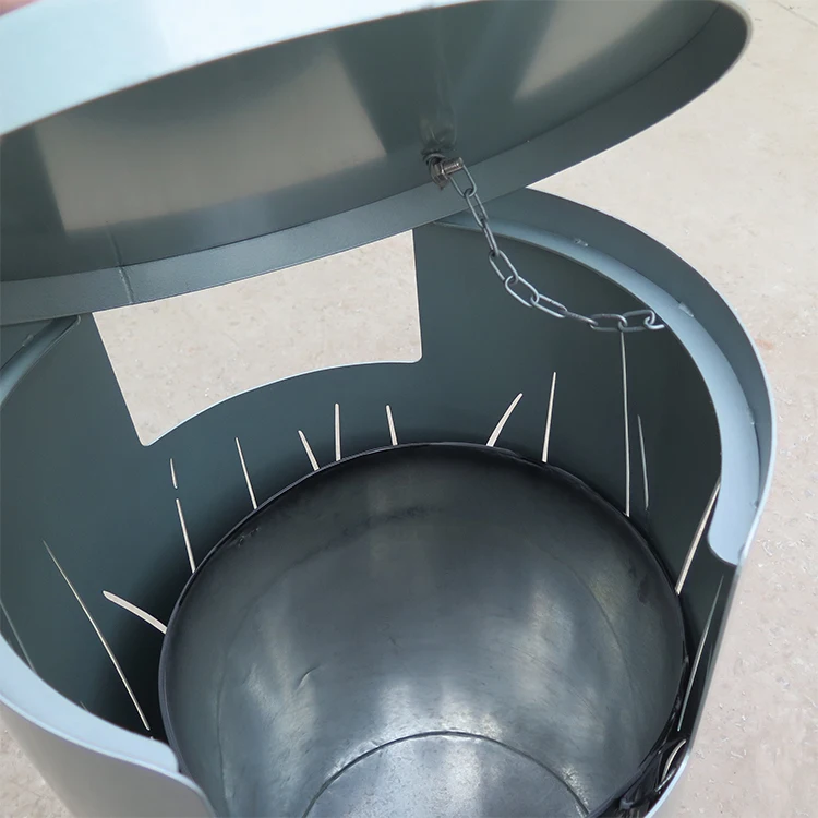 Wholesale Street Public Dump Bin Commercial Hotel Waste Bin Outdoor Floor Standing Metal Recycling Trash Can