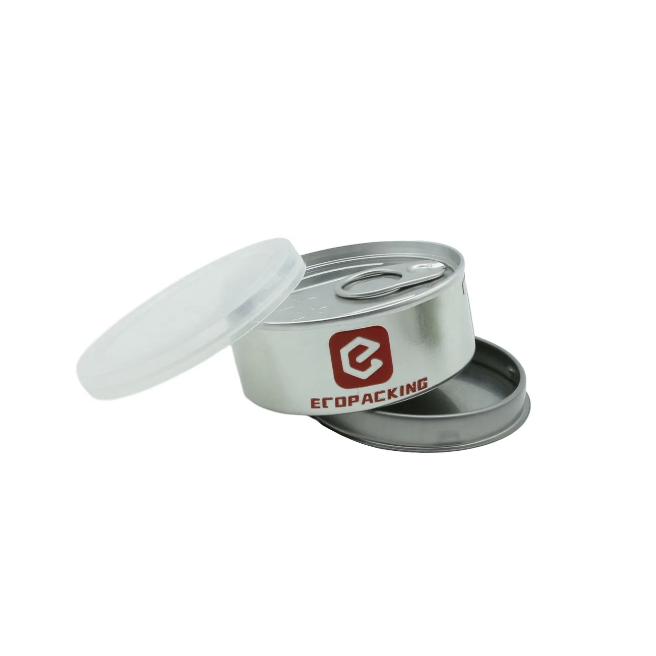 Pressure metal tin can 66*27mm and 73*23mm self sealed tin cans for food packaging