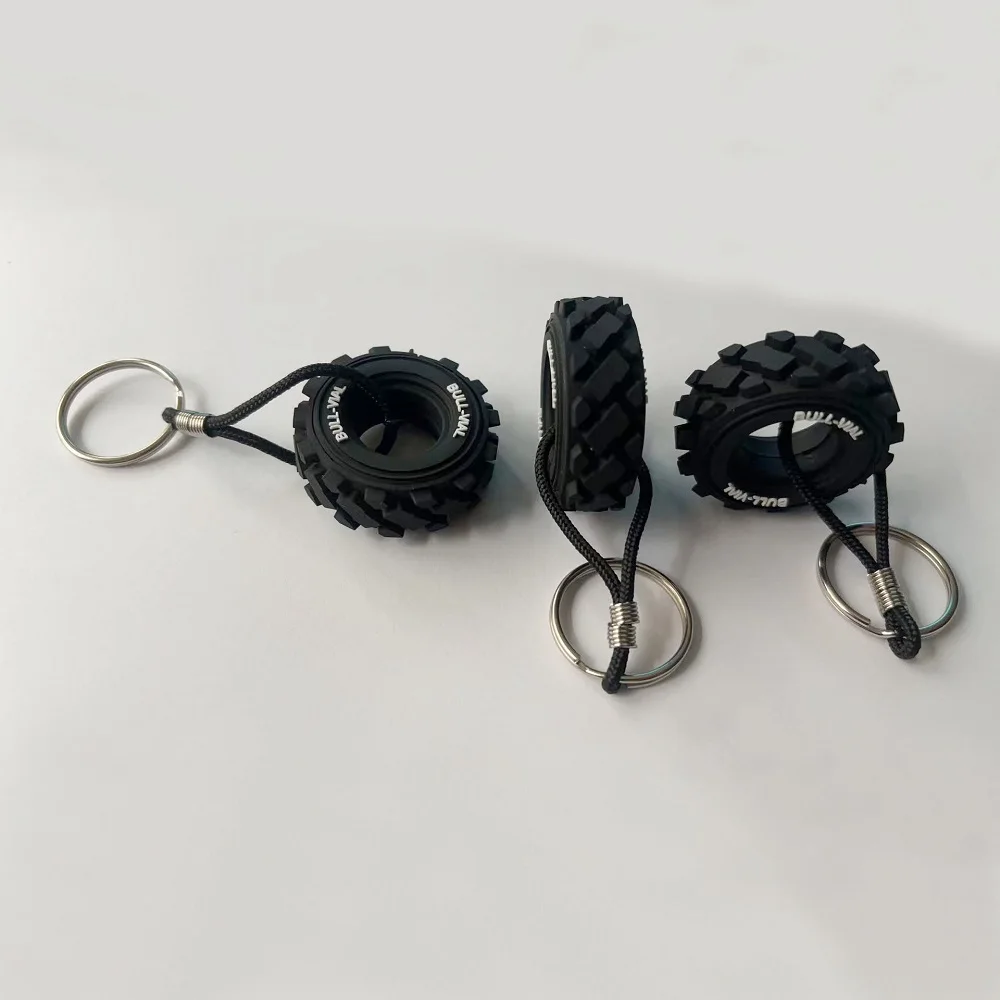 Custom Promotion Innovative Simulation PVC Motorbike Car Wheel 3D Rubber Tire Keychain Tyre Key Chain