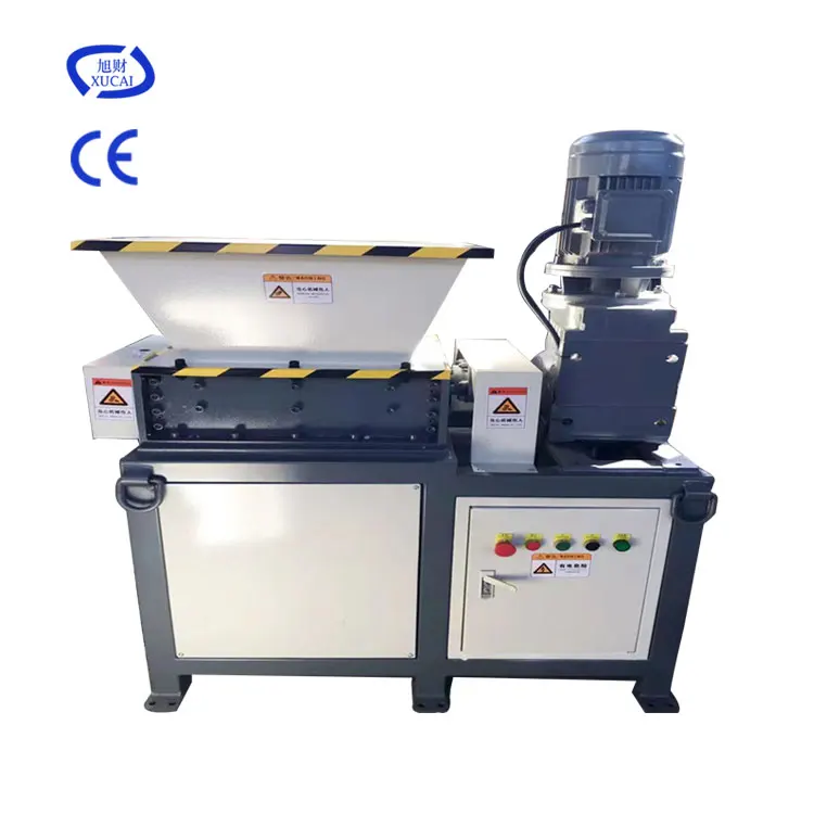 High quality 4kw double shaft plastic garbage crusher recycling aluminum can crusher