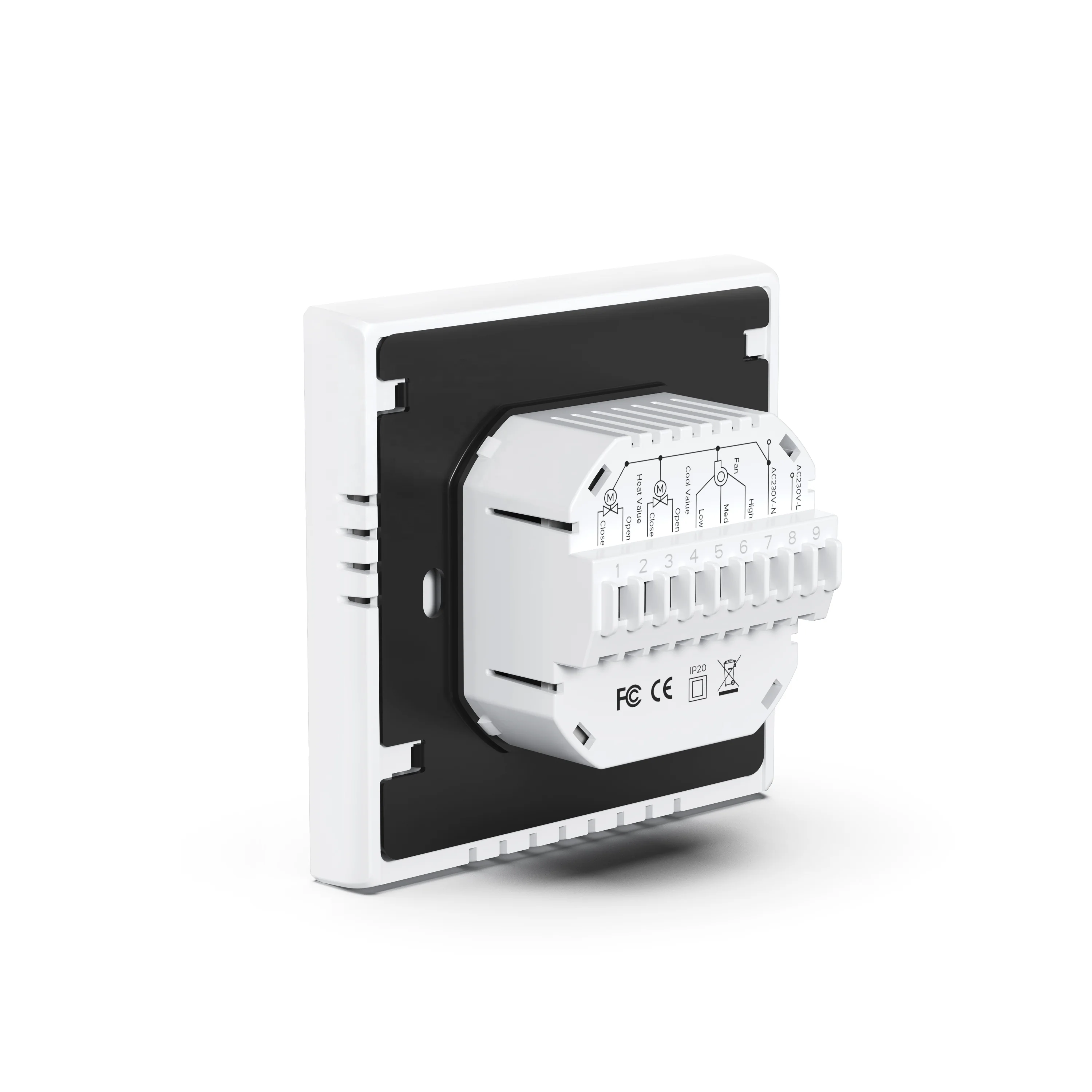 Tuya Smart WiFi HVAC Air Conditioner with Modern Design 240V Wireless Cooling Device Built-In Room Thermostat for Home Apartment