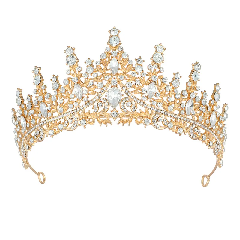 Women Crystal Ladies Party Wedding Pageant Rhinestone Tiara Crown Luxury Silver Princess Crown