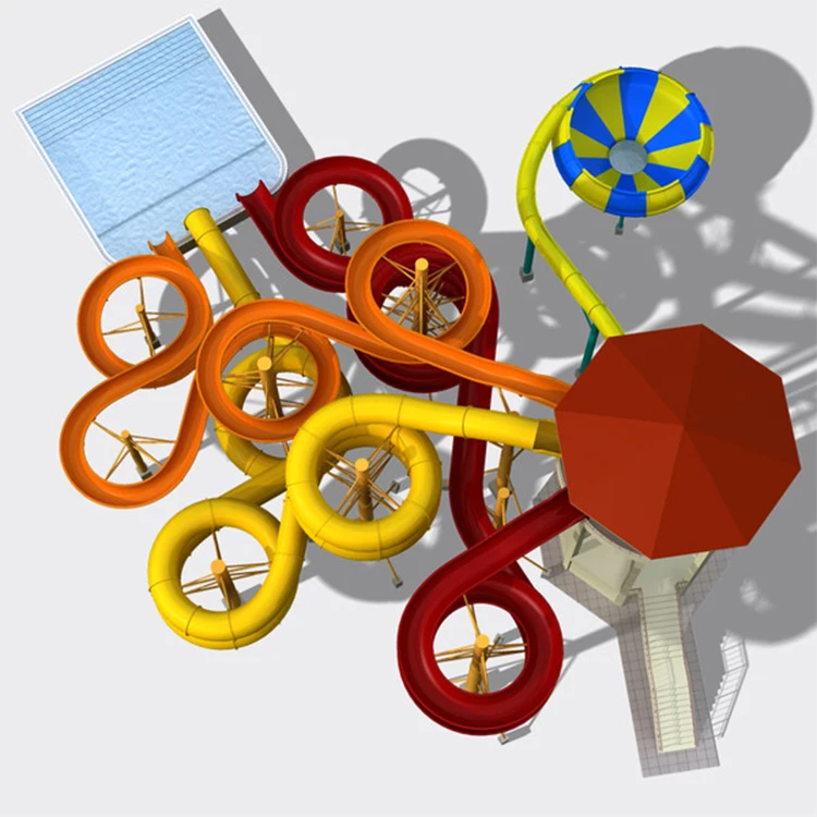 Most Popular Water Park Equipment Out Door Play Aqua Park Fiberglass Water Slide