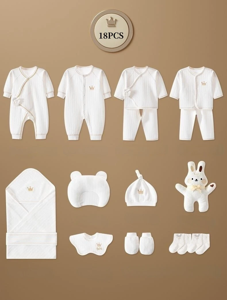 High quality New born 0-3 months 100% cotton Baby Clothes 15 - 20 piece Baby Gift Box Set