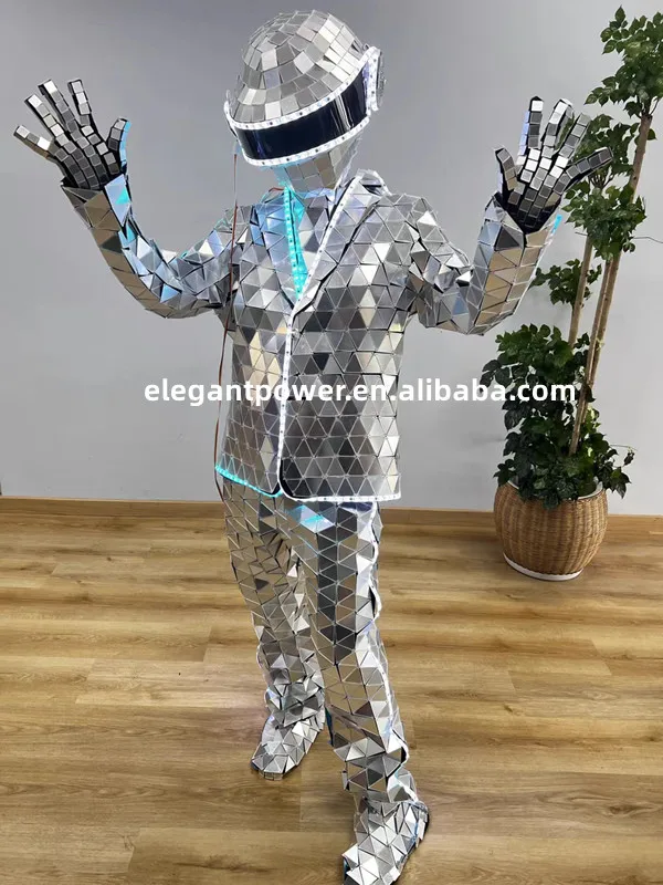Hot sale Cheaper price LED & Mirror man costume helmet with remote controller for sale