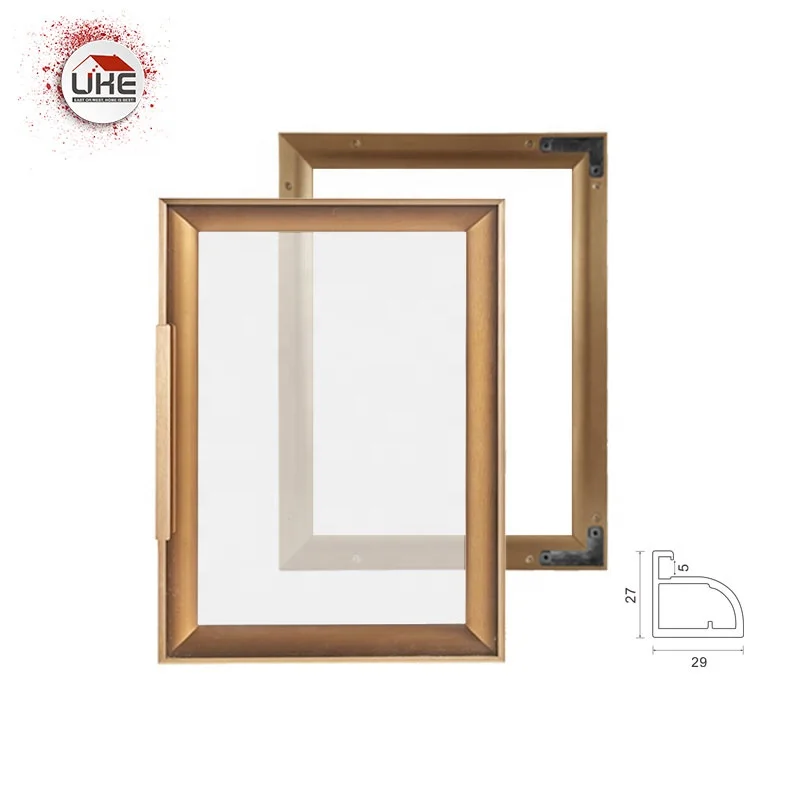 Aluminum Frame Door Glass Italian Minimalist Round Wide Margin Profiles For Kitchen Cabinet Wardrobe Doors