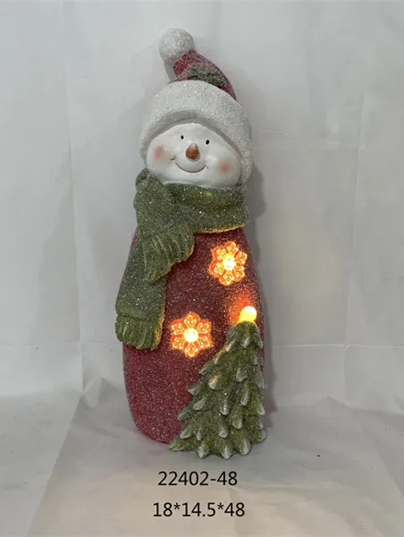 Cheap Christmas handmade Magnesia Gnome with Led light Ornaments Mgo Christmas Gifts Crafts Reindeer Statue Decoration