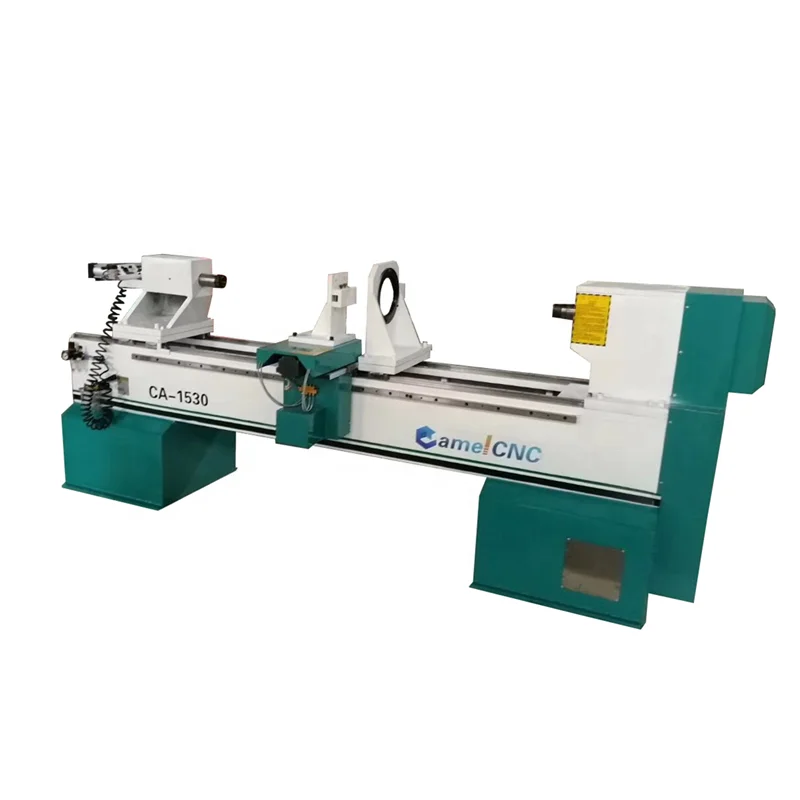 Heavy Frame 300mm Diameter CA-1530 Wood Turning Cnc Lathe Machine For Wooden Column Processing