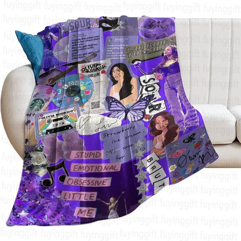 Hot Selling USA Superstar Singer Actress Olivias Blanket Small Quantity Custom High Quality Fleece Plush Throw Blankets