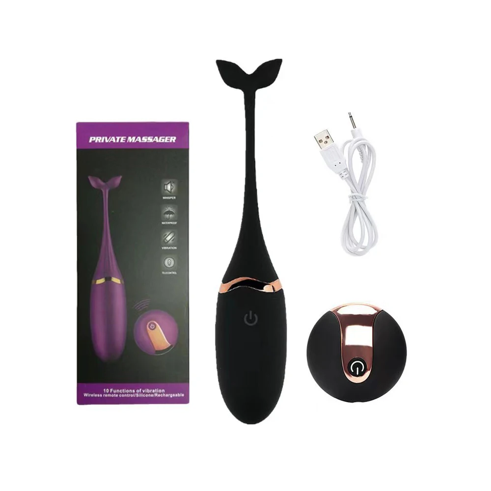 Whale Shape Vagina Anal G-spot Stimulation Egg Vibrator Remote Vibrating Massage Eggs for Men Woman