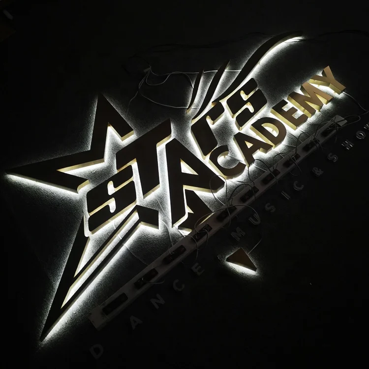 3D Customized Beauty Sport Salon Indoor Decorative Business LED Backlit Reception Letter