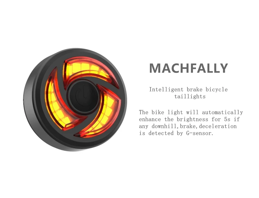 Machfally USB Rechargeable 6 Modes Safety Warning Road Bike LED Bicycle Tail Warning Light