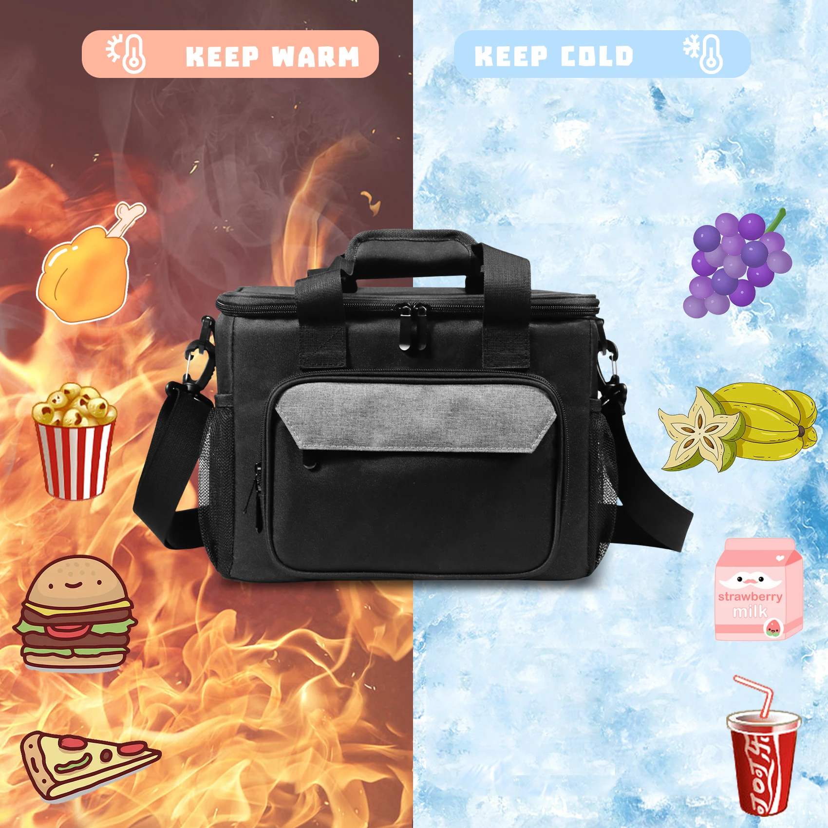 Wholesale Price High Quality Thermal Insulated Cooler Lunch Box Bag Men Women Kids in School Delivery Food Bag in Cooler