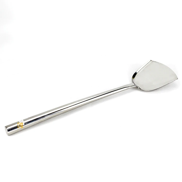 Hotel restaurant kitchenware long handle stainless steel chef shovel for wholesale