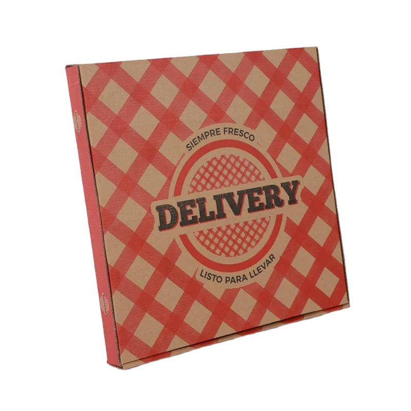 Custom Printed Large Shaped Pizza Packing Delivery Box Supplier Foldable 12 14 16 18 Inch Corrugated Pizza Box