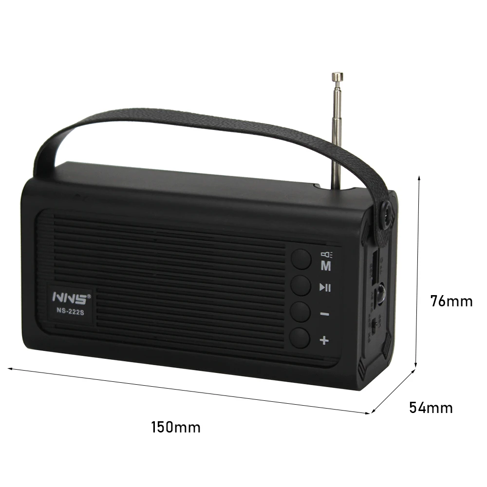 Cheap price USB/TF/B T Rechargeable Wireless Speaker mini Solar Powered FM band Mp3 Player With Torch NS-222S