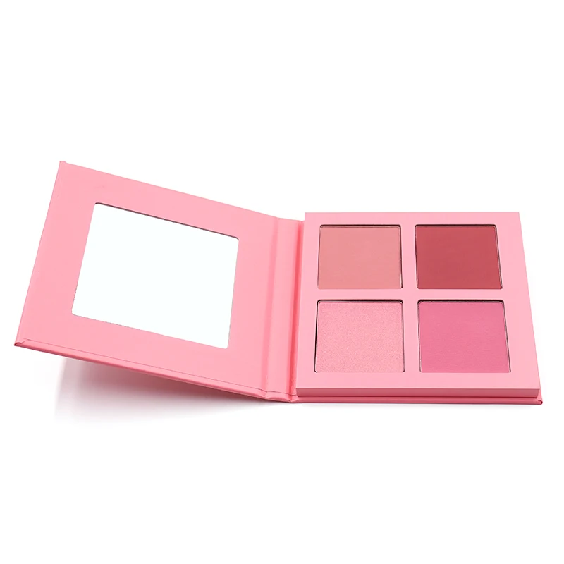 Factory OEM private label powder blusher long lasting high pigment 4 colors cosmetic makeup blush